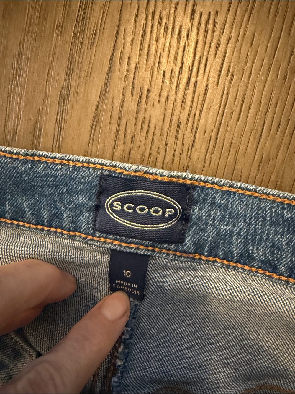 Scoop Two-Tone Blue Wide Leg Barrel Women’s Jeans size 10 - Picture 6 of 10